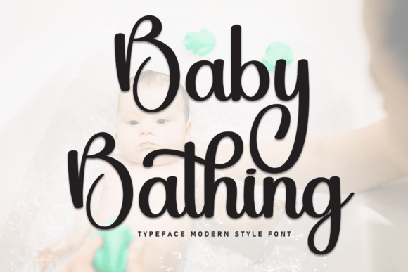 Baby Bathing: A Delicate Script Font That Makes Your Headlines Feel Intentional