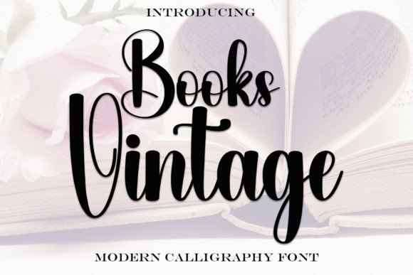Books Vintage: A Festive Script Font for Editorial Charm