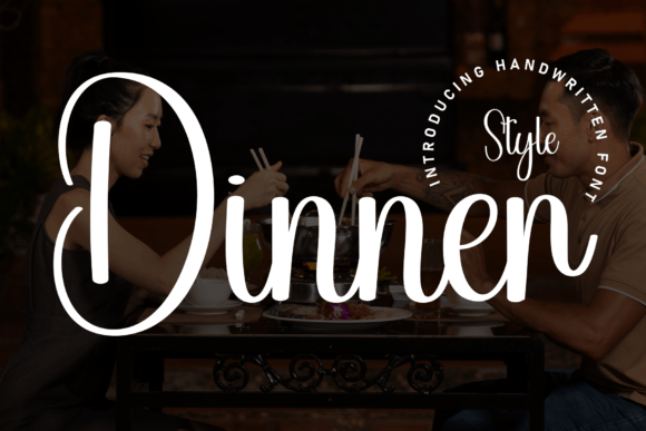 Dinner Font: A Playful Script Typeface for Campaign Headlines