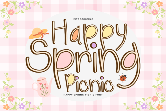 Happy Spring Picnic Font: A Playful Display Typeface for Digital Branding