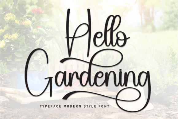 Hello Gardening Font: Elegant Script for Small Business Branding